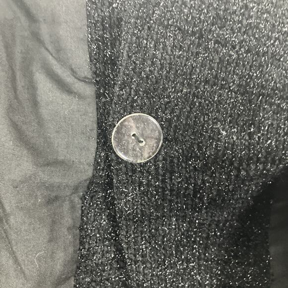 Vintage Minimal Halter Dress Size 12 Pockets Metallic 90s Y2K Whimsygoth - Picture 5 of 13